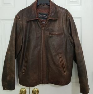 Men's Vintage Wilson's Leather Bomber Jacket Indiana Jones Style